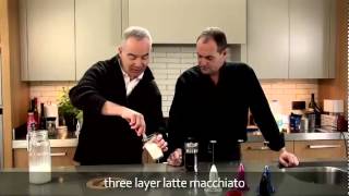 aerolatte  milk frother makes three layer caffè latte macchiato [upl. by Jairia]