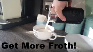 How to Get More Froth from Your Nespresso Coffee Aeroccino  Nespresso tips and help [upl. by Solomon652]