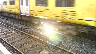 Merseyrail 507 009 making arcs at Birkdale station [upl. by Esbensen]